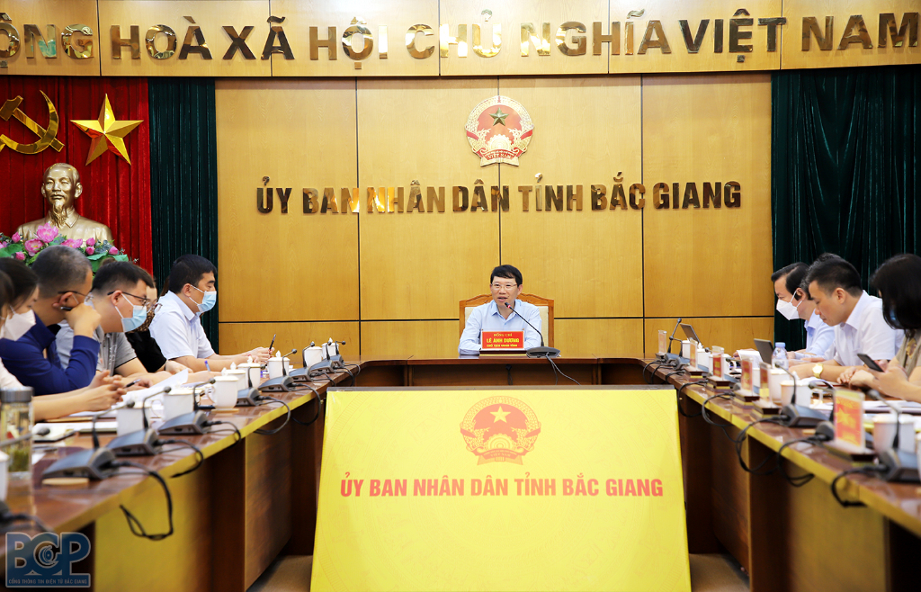 Chủ tịch UBND tỉnh Lê Ánh Dương làm việc với các doanh nghiệp sản xuất pin năng lượng mặt trời